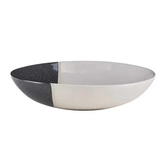 Pasta Bowl Two-Tone Dipped - Grey, Stoneware image
