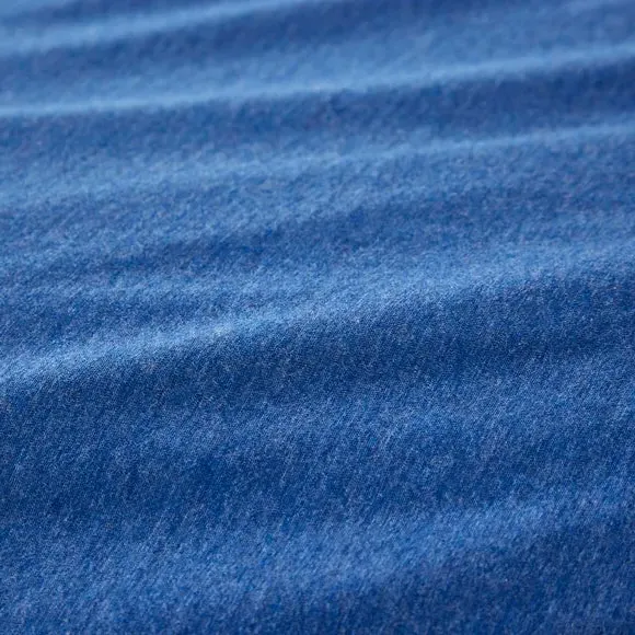Plain Duvet Cover & Pillowcase Set - Blue