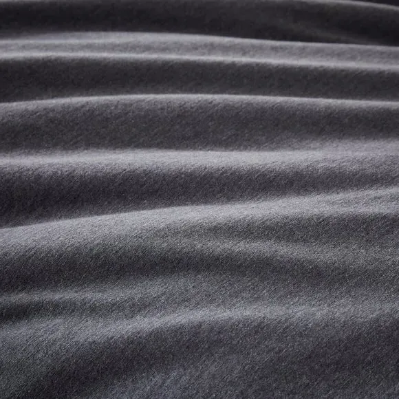 Plain Duvet Cover & Pillowcase Set - Graphite