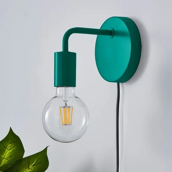 Plug-In Wall Light with Cable - Peacock
