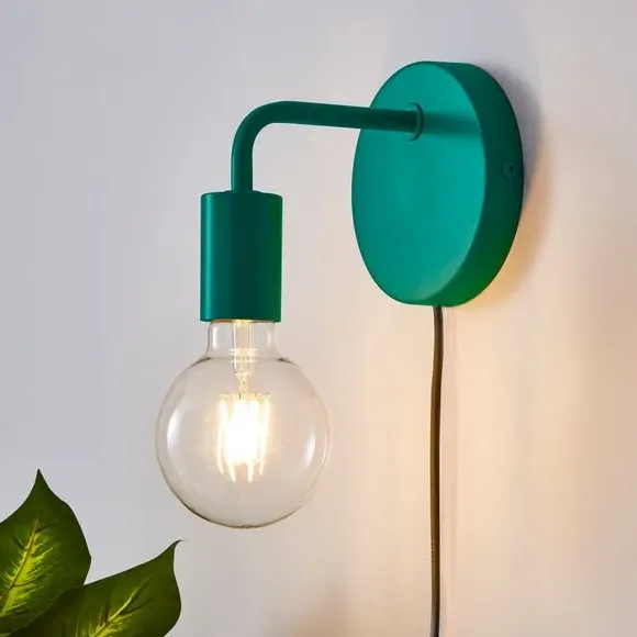 Plug-In Wall Light with Cable - Peacock