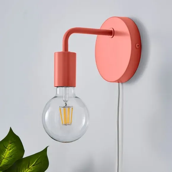 Plug-In Wall Light with Cable - Pink