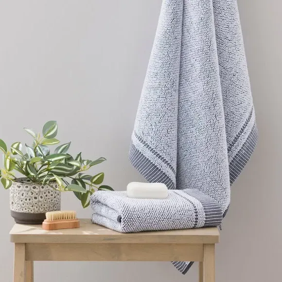 Popcorn Textured Towel - Charcoal, Cotton