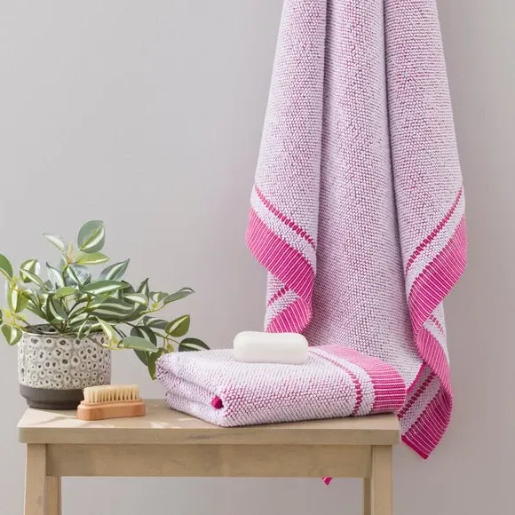 Popcorn Textured Towel - Magenta, Cotton