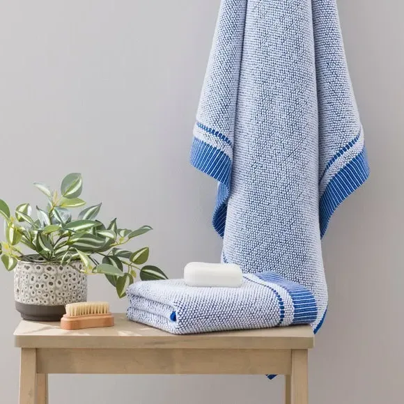 Popcorn Textured Towel - Royal Blue, Cotton