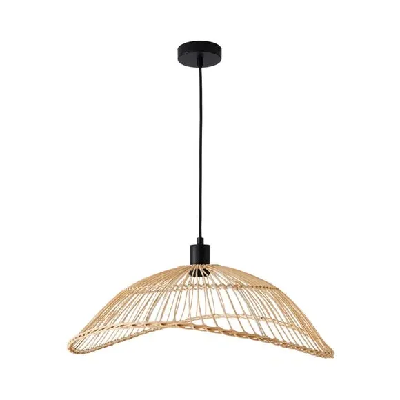 Rattan Pendant Light - Natural, Metal