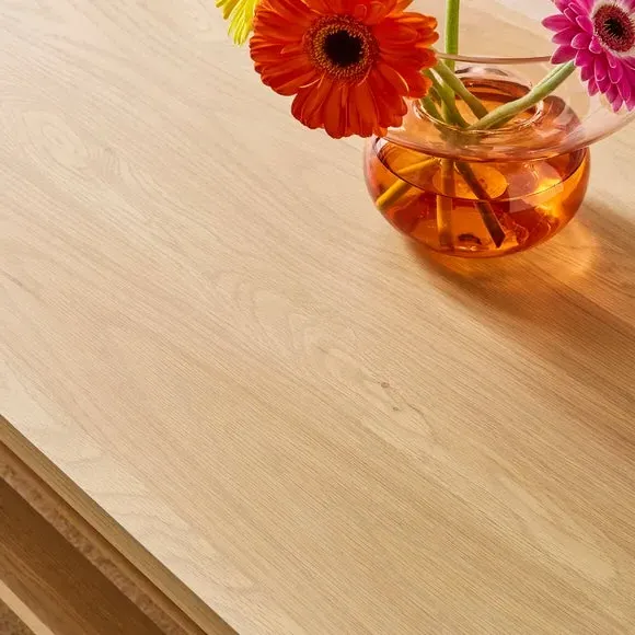 Rectangular Coffee Table with Shelf - Oak