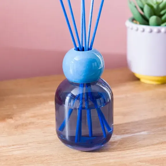 Reed Diffuser with Ceramic Collar - Blue