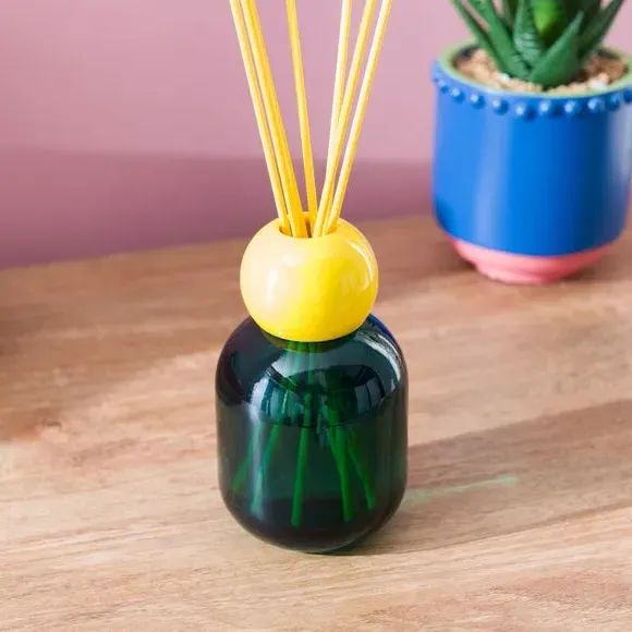 Reed Diffuser with Ceramic Collar - Green