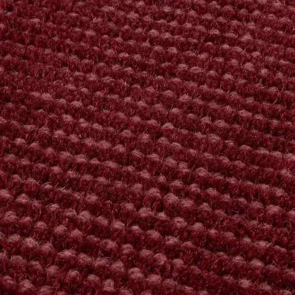 Runner Rug Textured - Burgundy, Wool