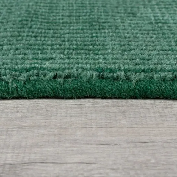 Runner Rug Textured - Emerald, Wool