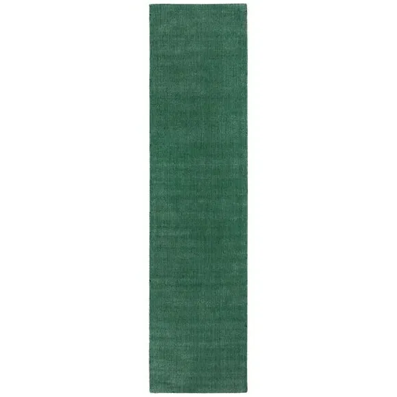Runner Rug Textured - Emerald, Wool