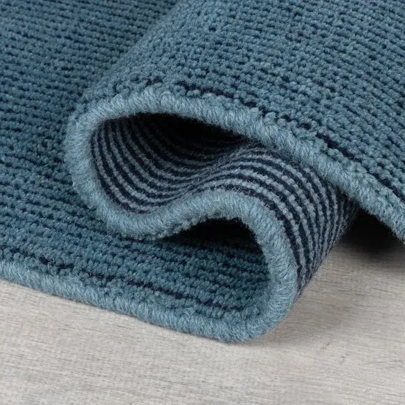 Runner Rug Textured - Navy, Wool