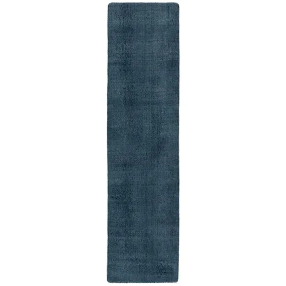 Runner Rug Textured - Navy, Wool