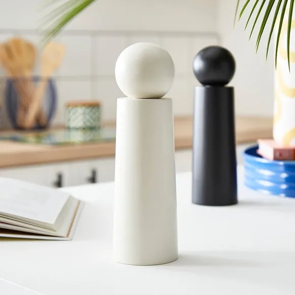 Salt and Pepper Mill - White, Solid Wood