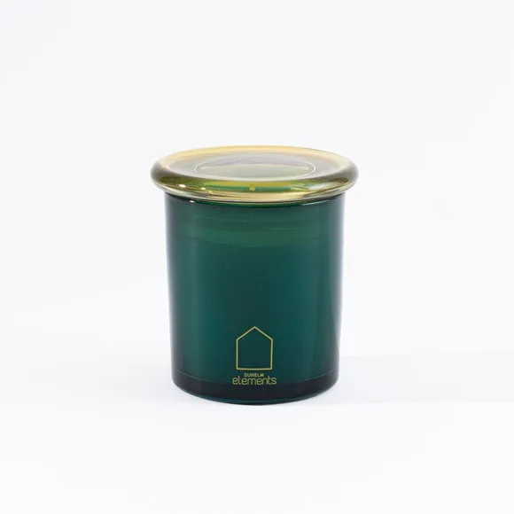 Scented Candle with Glass Jar - Green
