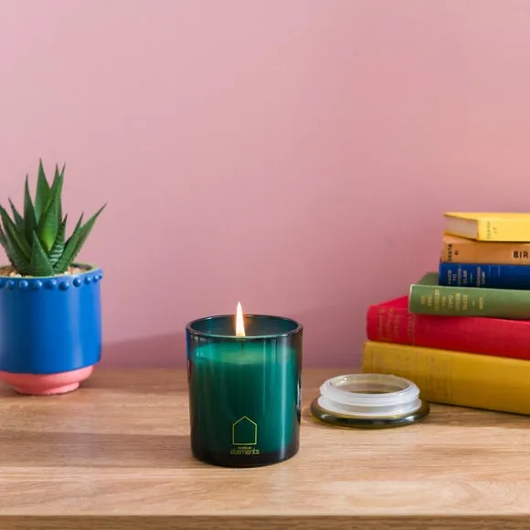 Scented Candle with Glass Jar - Green image