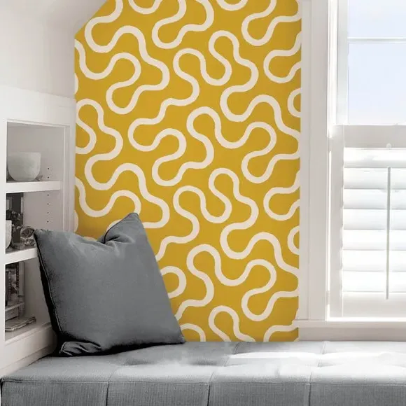 Self-Adhesive Wallpaper Peel & Stick - Yellow