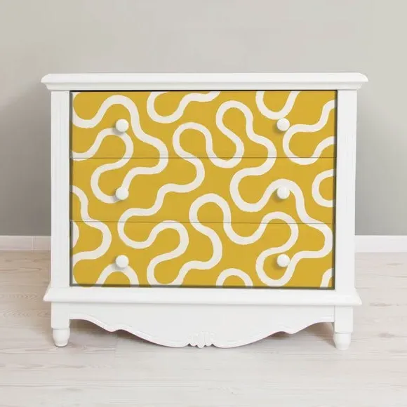 Self-Adhesive Wallpaper Peel & Stick - Yellow