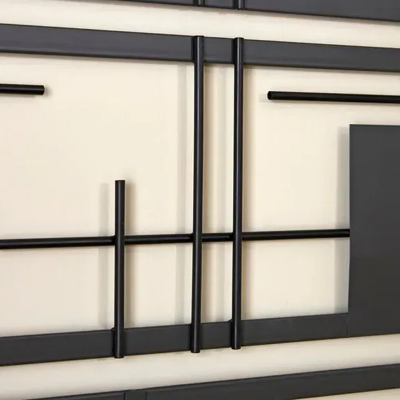 Set of 3 Wall Art Panels - Black, Metal