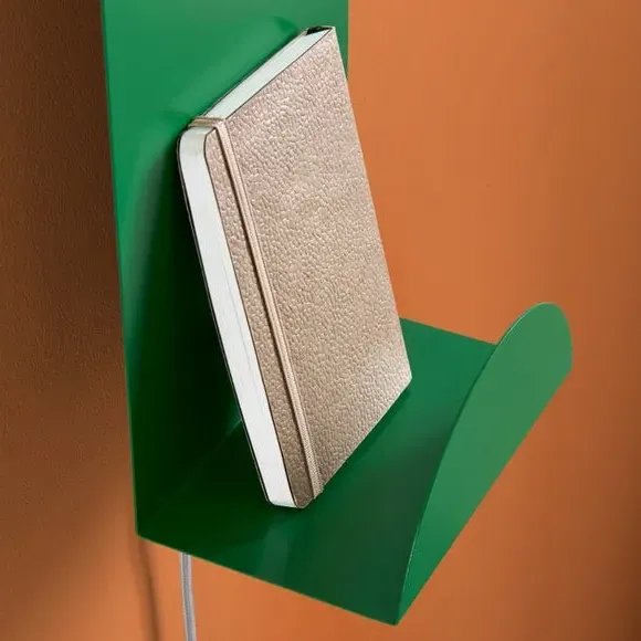 Shelved Wall Light with Dimmer - Emerald
