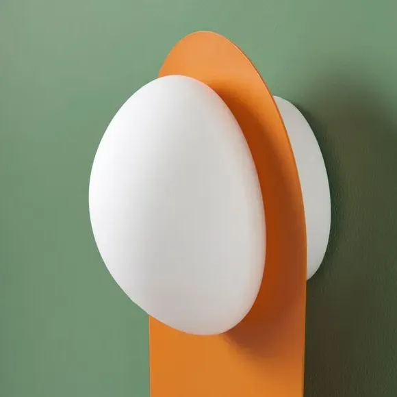Shelved Wall Light with Dimmer - Tangerine