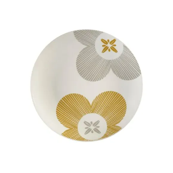 Side Plate with Floral Design - Yellow