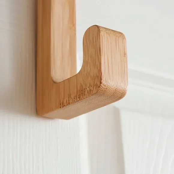 Single Over Door Hook - Natural, Bamboo