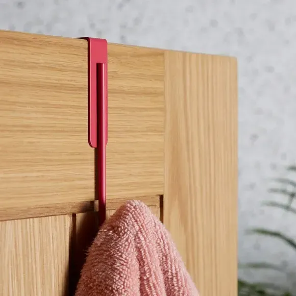 Single Overdoor Hook - Fuchsia, Metal image