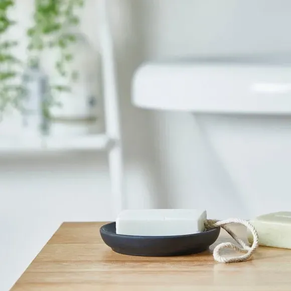 Soap Dish - Black, Ceramic