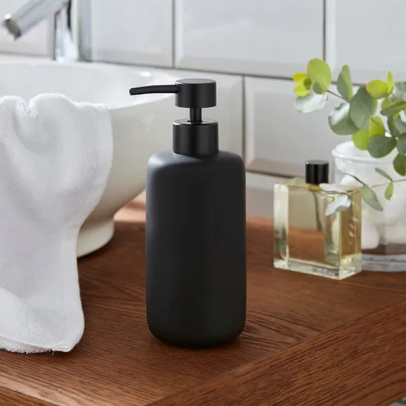 Soap Dispenser with Pump - Black, Ceramic image