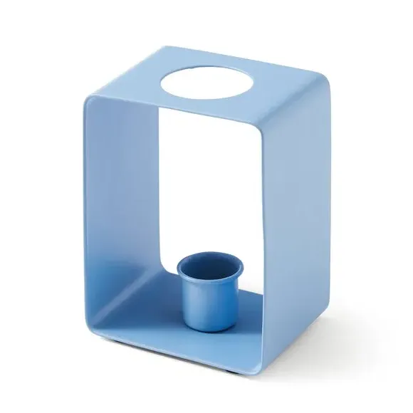 Square Candlestick Holder - Blue