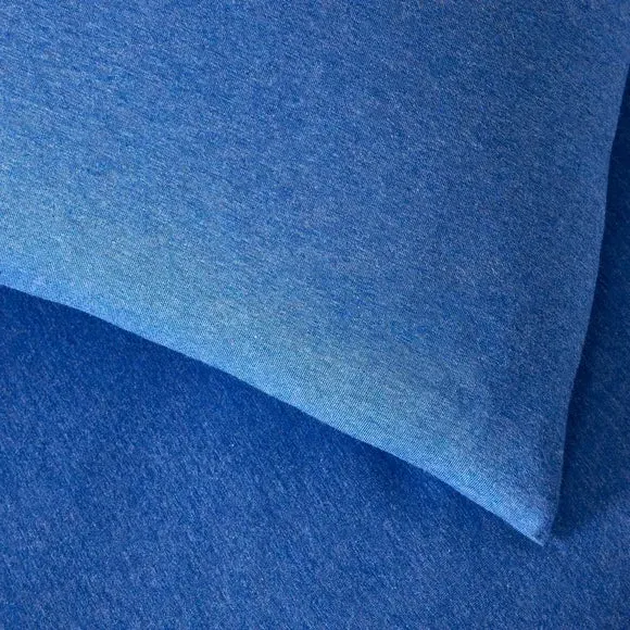 Standard Pillowcase Pair - Blue, Cotton Jersey