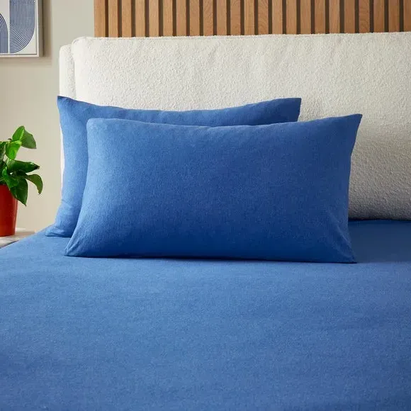 Standard Pillowcase Pair - Blue, Cotton Jersey image