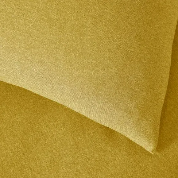 Standard Pillowcase Pair - Ochre, Cotton Jersey