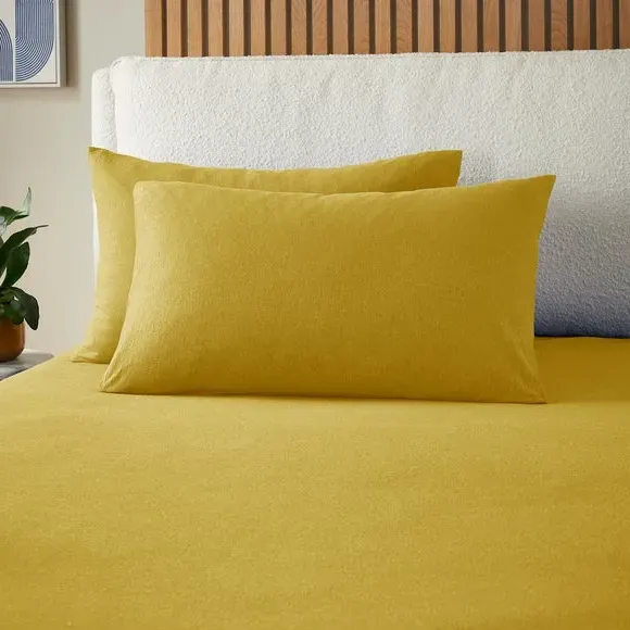 Standard Pillowcase Pair - Ochre, Cotton Jersey