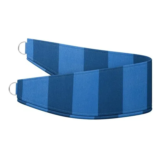 Striped Curtain Tieback - Blue, Velvet