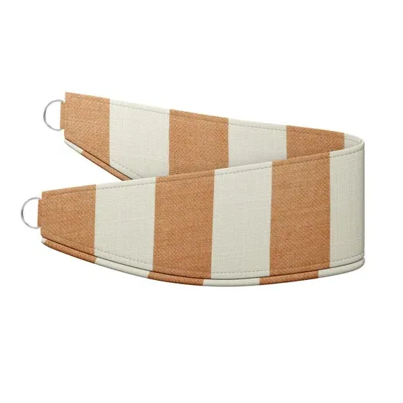 Striped Curtain Tieback - Butterscotch, Cotton Linen