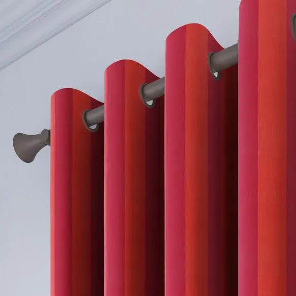 Striped Curtains Made to Measure - Geranium, Velvet