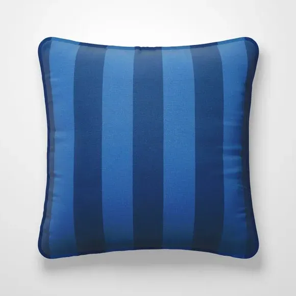 Striped Cushion Cover Made to Order - Blue, Cotton