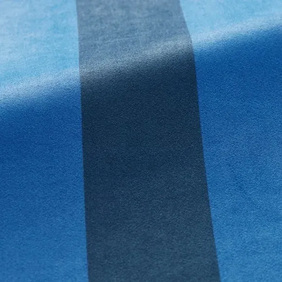 Striped Cushion Cover Made to Order - Blue, Velvet