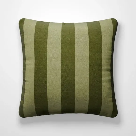 Striped Cushion Cover Made to Order - Olive, Cotton