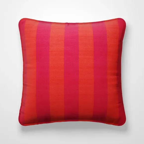 Striped Cushion Cover Made to Order - Red, Cotton