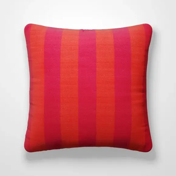 Striped Cushion Cover Made to Order - Red, Cotton
