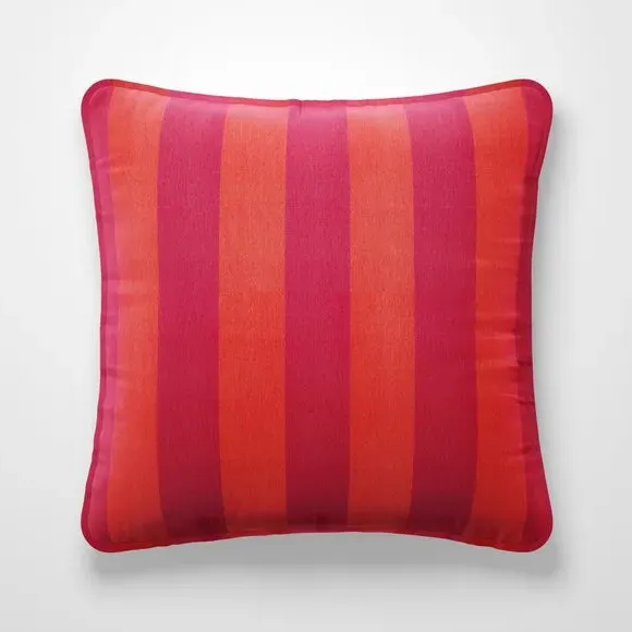 Striped Cushion Cover Made to Order - Red, Velvet