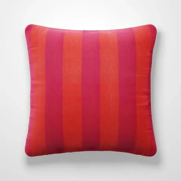 Striped Cushion Cover Made to Order - Red, Velvet