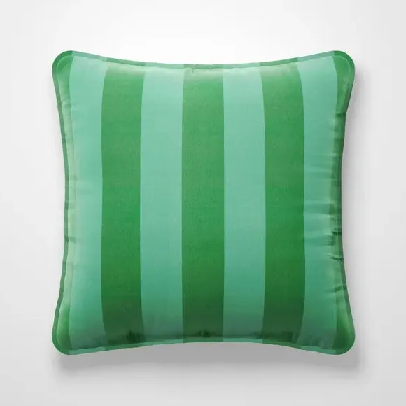 Striped Cushion Cover Made to Order - Teal, Velvet