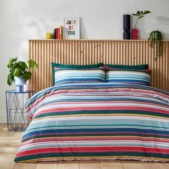 Striped Duvet Cover Set - Multicolor, Cotton image