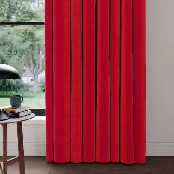 Striped Made to Measure Curtains - Geranium, Cotton