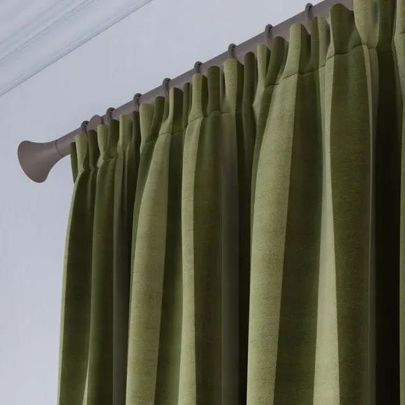 Striped Made to Measure Curtains - Olive, Cotton